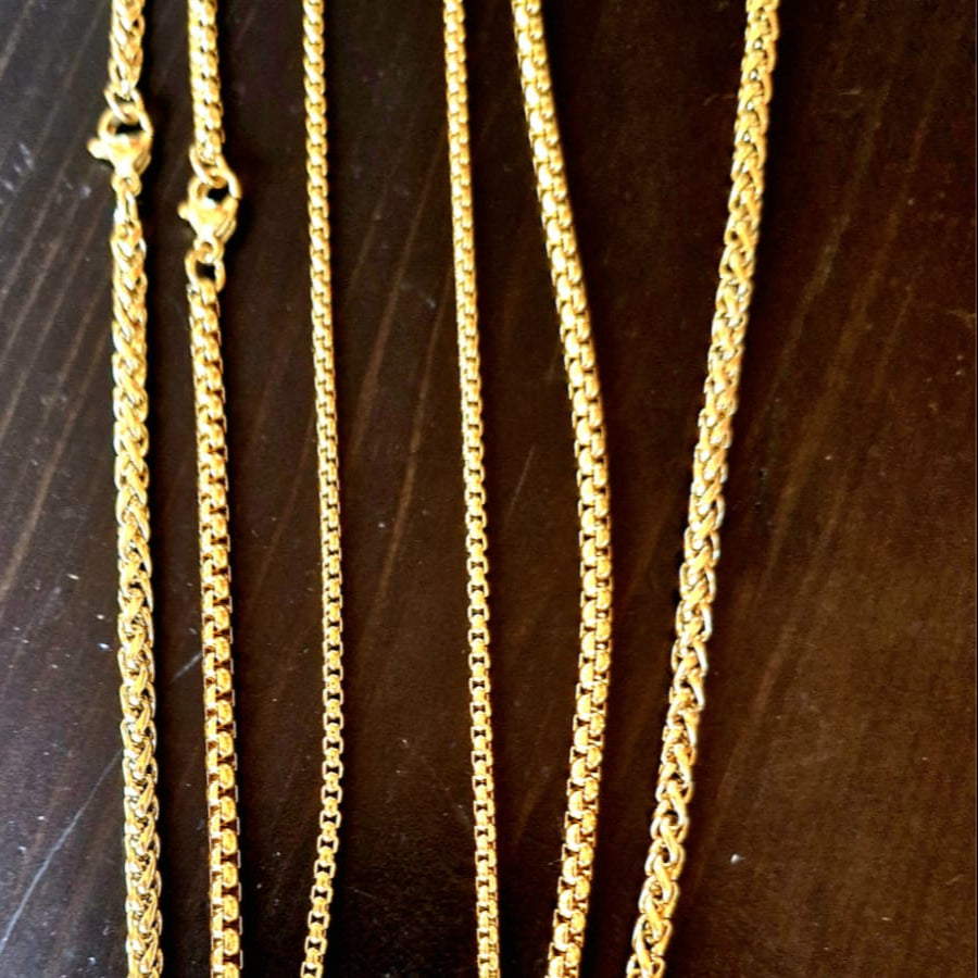 3mm Stainless steel Gold Box chain